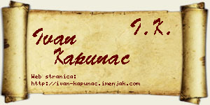 Ivan Kapunac vizit kartica